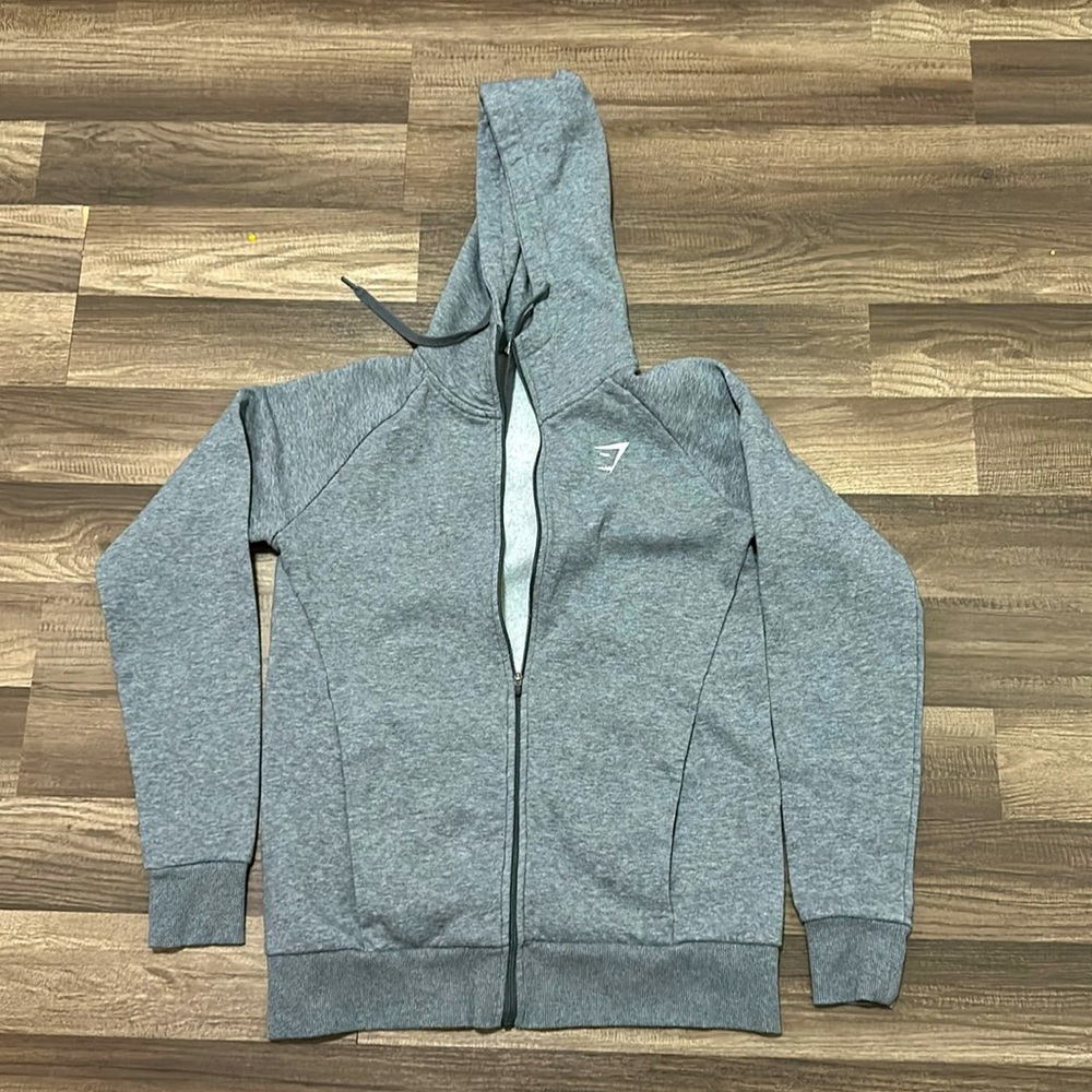 Gymshark Gray Zip Up Hoodie